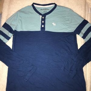 abercrombie kids striped-sleeve long sleeve *great